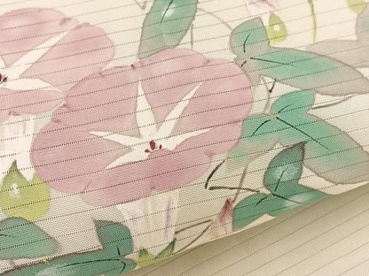 平和屋着物＊夏物　絽塩瀬　九寸名古屋帯　手描き　朝顔　正絹　逸品　BAAX7502hv