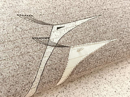 平和屋着物＊夏物　絽塩瀬　九寸名古屋帯　駒刺繍　孔雀　正絹　逸品　BAAX7503hv