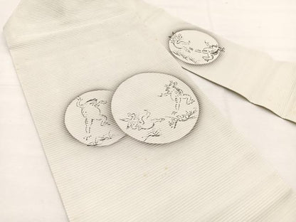 平和屋着物＊夏物　九寸名古屋帯　鳥獣戯画　正絹　逸品　BAAX7505hv