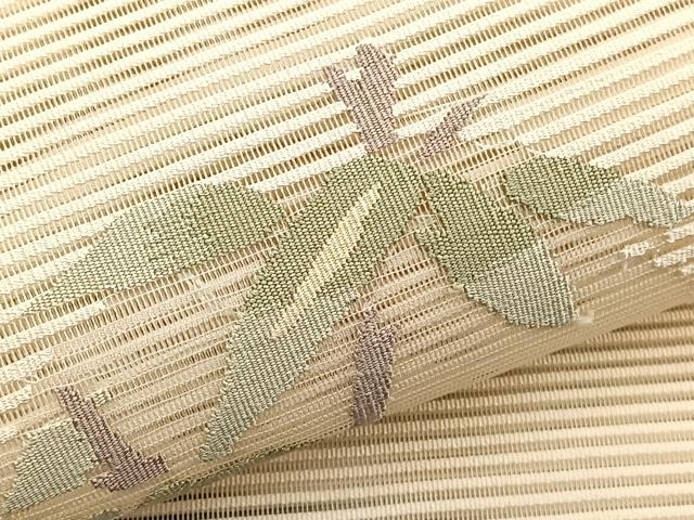 平和屋着物＊夏物　八寸名古屋帯　絽綴れ　笹竹丸文　正絹　逸品　未使用　BAAX7507hv