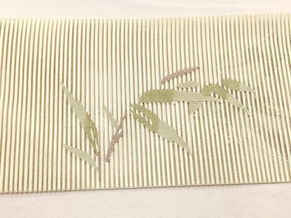 平和屋着物＊夏物　八寸名古屋帯　絽綴れ　笹竹丸文　正絹　逸品　未使用　BAAX7507hv