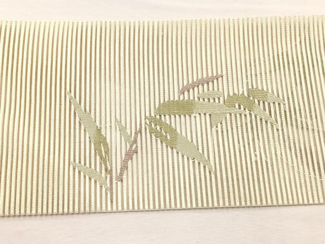 平和屋着物＊夏物　八寸名古屋帯　絽綴れ　笹竹丸文　正絹　逸品　未使用　BAAX7507hv