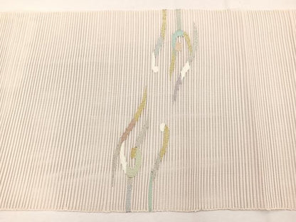 平和屋着物＊夏物　八寸名古屋帯　絽綴れ　立波文　金銀糸　正絹　逸品　BAAX7510hv