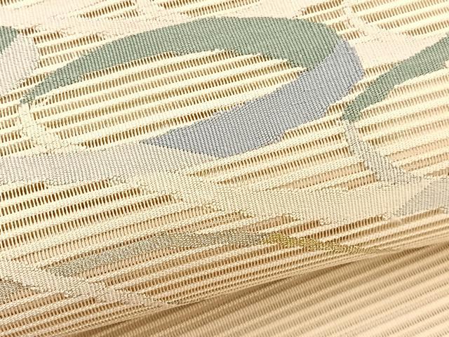 平和屋着物＊夏物　八寸名古屋帯　絽綴れ　リボン　金銀糸　正絹　逸品　BAAX7529hv