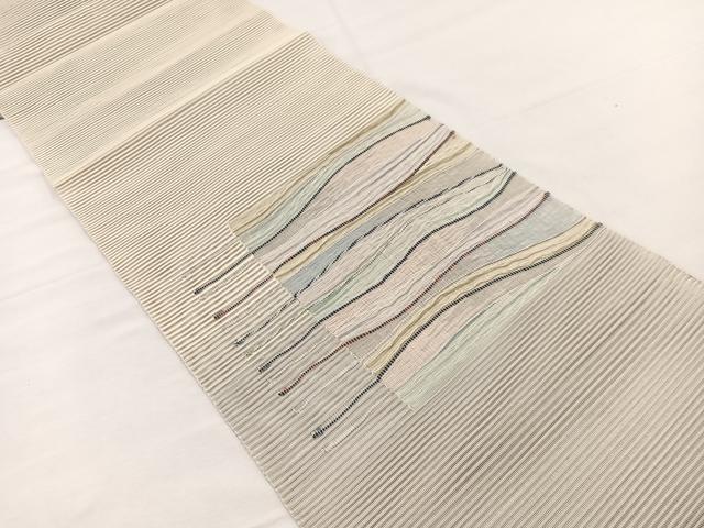 平和屋着物＊夏物　八寸名古屋帯　絽綴れ　流線文　正絹　逸品　BAAX7533hv
