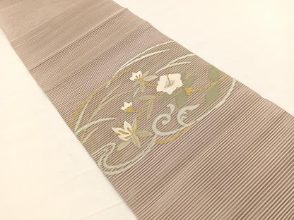 平和屋着物＊夏物　八寸名古屋帯　絽綴れ　桔梗　金銀糸　正絹　逸品　BAAX7547hv