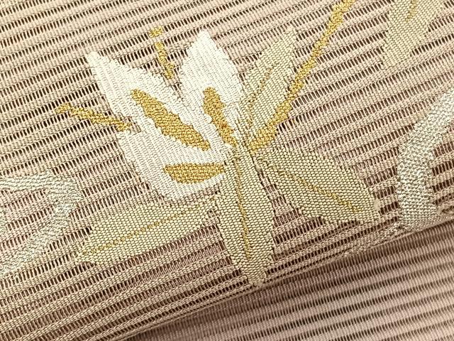 平和屋着物＊夏物　八寸名古屋帯　絽綴れ　桔梗　金銀糸　正絹　逸品　BAAX7547hv