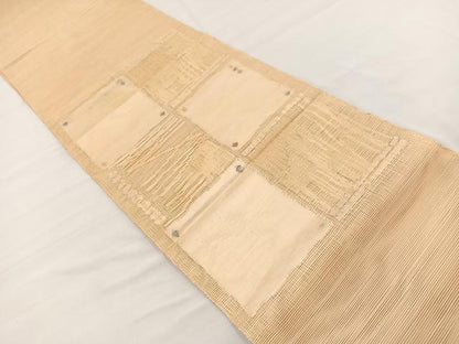 平和屋着物＊夏物　八寸名古屋帯　色紙文様　正絹　逸品　BAAX7558hv