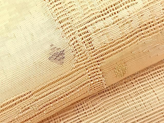 平和屋着物＊夏物　八寸名古屋帯　色紙文様　正絹　逸品　BAAX7558hv