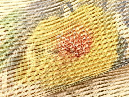 平和屋着物＊夏物　八寸名古屋帯　作家物　絽綴れ　枝花文　ろうけつ染め　正絹　逸品　未使用　BAAX7559hv