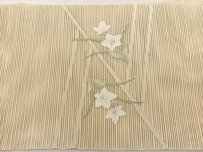 平和屋着物＊夏物　八寸名古屋帯　絽綴れ　桔梗　銀糸　正絹　逸品　BAAX7561hv