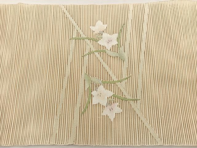 平和屋着物＊夏物　八寸名古屋帯　絽綴れ　桔梗　銀糸　正絹　逸品　BAAX7561hv