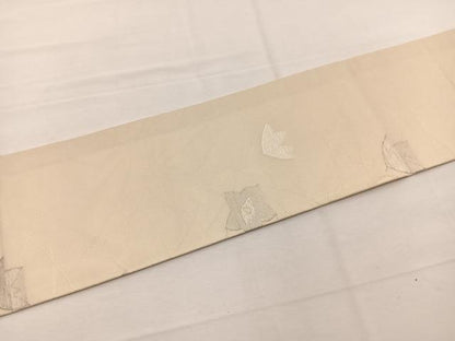 平和屋着物＊夏物　九寸名古屋帯　桔梗　金銀糸　正絹　逸品　BAAX7565hv
