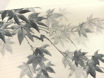 平和屋着物＊夏物　絽塩瀬　九寸名古屋帯　作家物　手描き　楓　正絹　逸品　BAAX7567hv