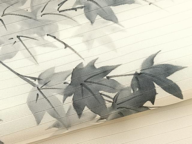 平和屋着物＊夏物　絽塩瀬　九寸名古屋帯　作家物　手描き　楓　正絹　逸品　BAAX7567hv