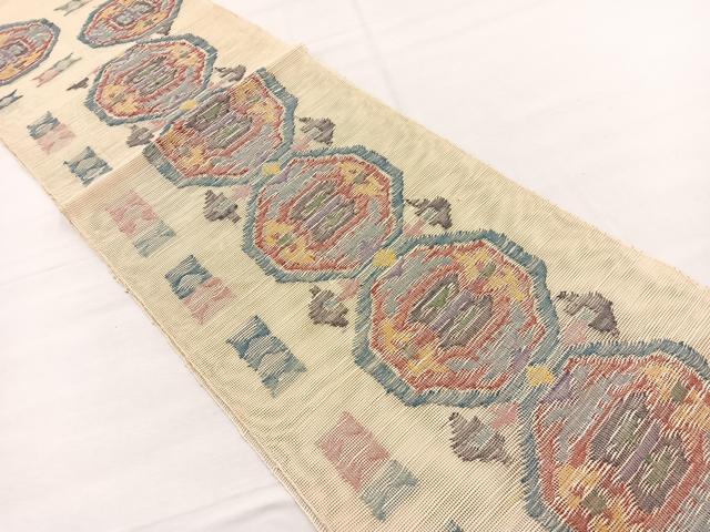 平和屋着物＊夏物　1854年創業　帯屋捨松　八寸名古屋帯　蜀江文　正絹　逸品　BAAX7568hv