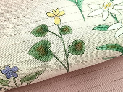 平和屋着物＊夏物　絽塩瀬　九寸名古屋帯　作家物　手描き　草花文　正絹　逸品　BAAX7569hv