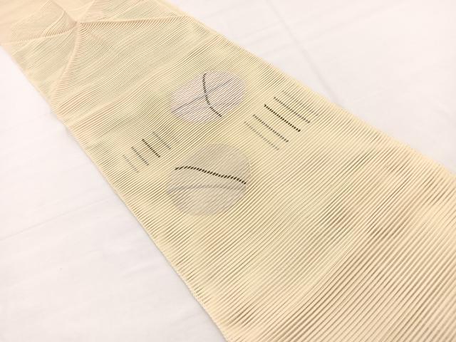 平和屋着物＊夏物　八寸名古屋帯　絽綴れ　抽象文様　正絹　逸品　BAAX7573hv