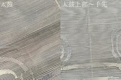 平和屋着物＊夏物　八寸名古屋帯　抽象文様　銀糸　正絹　逸品　BAAX7577hv