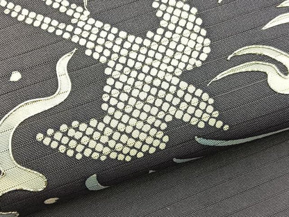 平和屋着物＊夏物　絽塩瀬　九寸名古屋帯　駒刺繍　立波飛鳥文　正絹　逸品　BAAX7578hv