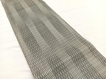 平和屋着物＊夏物　八寸名古屋帯　亀甲文様　正絹　逸品　BAAX7588hv