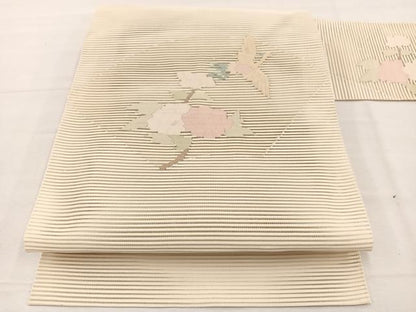 平和屋着物＊夏物　八寸名古屋帯　絽綴れ　鳳凰花文　正絹　逸品　未使用　BAAX7597hv
