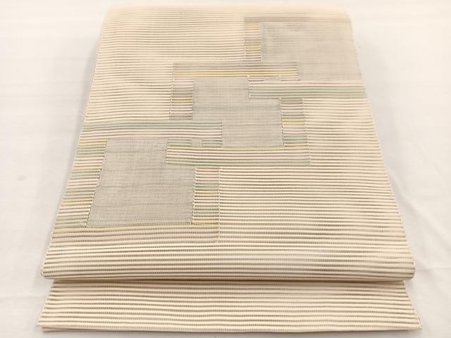 平和屋着物＊夏物　八寸名古屋帯　絽綴れ　色紙重ね　正絹　逸品　BAAX7599hv