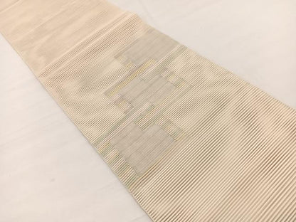 平和屋着物＊夏物　八寸名古屋帯　絽綴れ　色紙重ね　正絹　逸品　BAAX7599hv