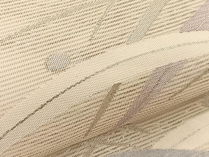 平和屋着物＊夏物　九寸名古屋帯　露芝文　銀糸　正絹　逸品　BAAX7601hv