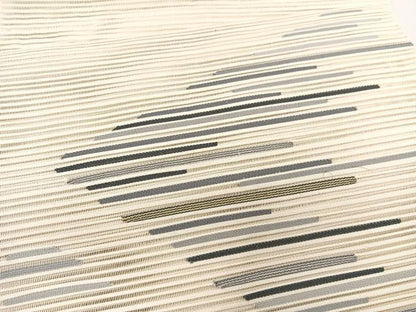 平和屋着物＊夏物　八寸名古屋帯　作家物　絽綴れ　幾何学文様　金銀糸　正絹　逸品　BAAX7602hv