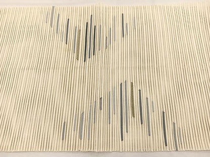 平和屋着物＊夏物　八寸名古屋帯　作家物　絽綴れ　幾何学文様　金銀糸　正絹　逸品　BAAX7602hv