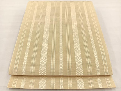 平和屋着物＊夏物　本場筑前博多織　八寸名古屋帯　紗献上　砥粉色　正絹　逸品　BAAX7605hv