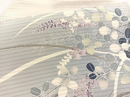 平和屋着物＊夏物　絽塩瀬　九寸名古屋帯　作家物　秋草文　正絹　逸品　BAAX7609hv