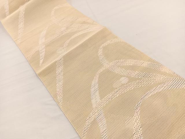 平和屋着物＊夏物　八寸名古屋帯　草葉文　正絹　逸品　未使用　BAAX7610hv