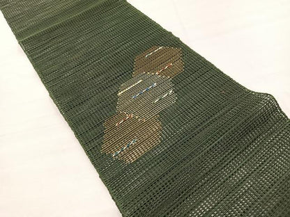 平和屋着物＊夏物　八寸名古屋帯　羅　蜀江文　正絹　逸品　BAAX7611hv