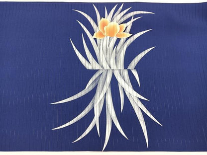 平和屋着物＊夏物　絽塩瀬　太鼓柄袋帯　草花文　正絹　逸品　BAAX7619hv