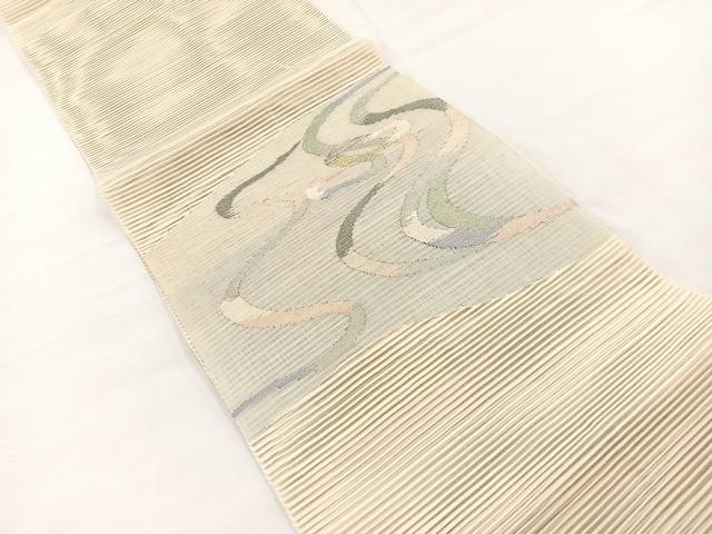 平和屋着物＊夏物　八寸名古屋帯　絽綴れ　流水文様　金銀糸　正絹　逸品　BAAX7623hv