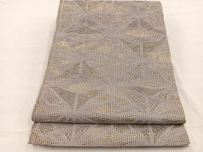 平和屋着物＊夏物　八寸名古屋帯　菱文　金糸　正絹　逸品　BAAX7624hv
