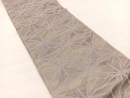 平和屋着物＊夏物　八寸名古屋帯　菱文　金糸　正絹　逸品　BAAX7624hv