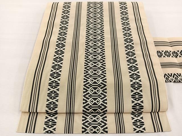 平和屋着物＊夏物　本場筑前博多織　八寸名古屋帯　紗献上　正絹　逸品　BAAX7629hv