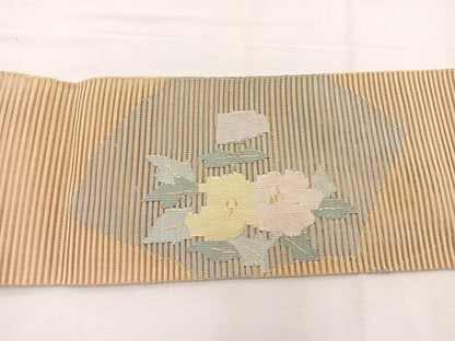 平和屋着物＊夏物　八寸名古屋帯　絽綴れ　鳳凰花文　正絹　逸品　BAAX7631hv