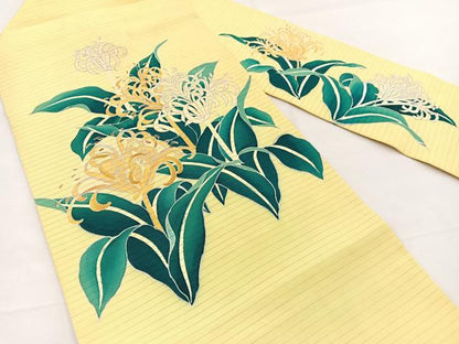 平和屋着物＊夏物　絽塩瀬　九寸名古屋帯　刺繍　鍾馗水仙　銀彩　正絹　逸品　BAAX7635hv