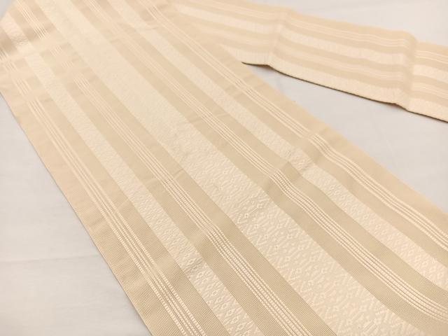 平和屋着物＊夏物　本場筑前博多織　八寸名古屋帯　紗献上　蜂蜜色　正絹　逸品　BAAX7638hv