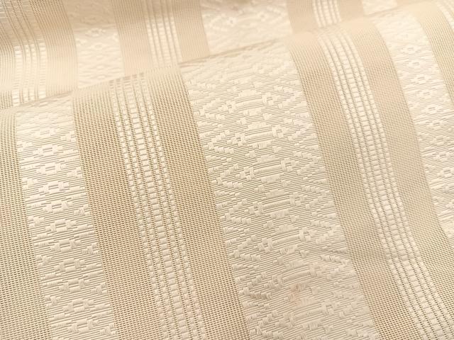 平和屋着物＊夏物　本場筑前博多織　八寸名古屋帯　紗献上　蜂蜜色　正絹　逸品　BAAX7638hv