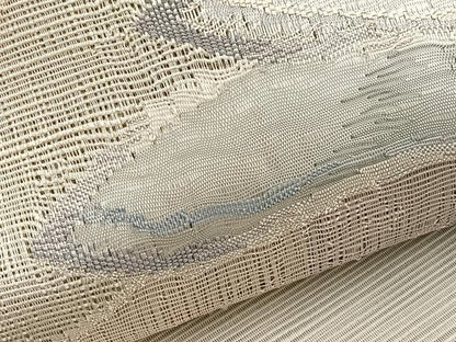平和屋着物＊夏物　八寸名古屋帯　すくい織　草花文　銀糸　正絹　逸品　BAAX7643hv