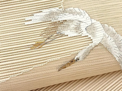 平和屋着物＊夏物　八寸名古屋帯　絽綴れ　作家物　手描き　立波飛鳥文　金銀彩　正絹　逸品　BAAX7646hv