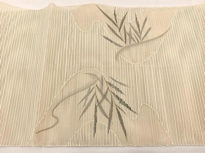 平和屋着物＊夏物　八寸名古屋帯　絽綴れ　作家物　手描き　立波飛鳥文　金銀彩　正絹　逸品　BAAX7646hv
