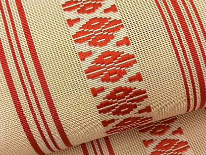 平和屋着物＊夏物　本場筑前博多織　九寸名古屋帯　紗献上　正絹　逸品　BAAX7654hv