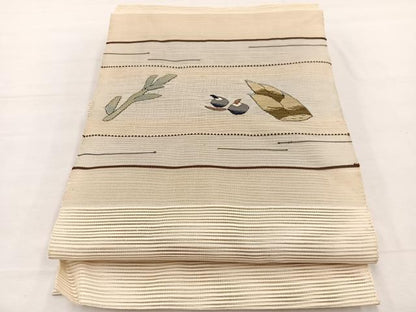 平和屋着物＊夏物　八寸名古屋帯　絽綴れ　成り物　正絹　逸品　BAAX7666hv