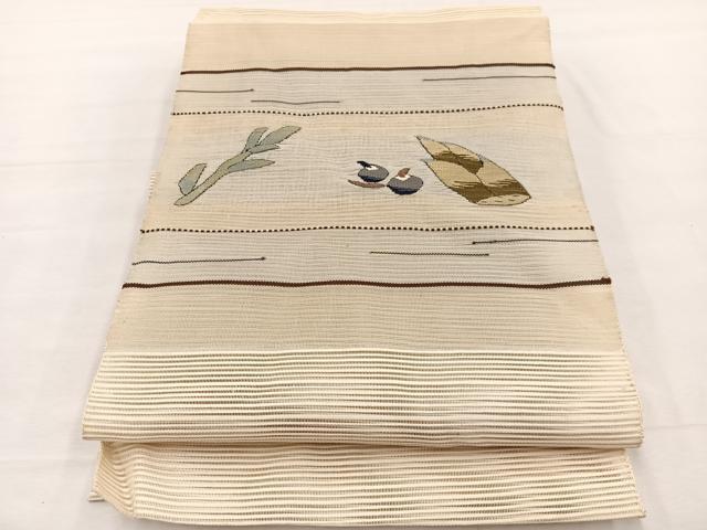 平和屋着物＊夏物　八寸名古屋帯　絽綴れ　成り物　正絹　逸品　BAAX7666hv